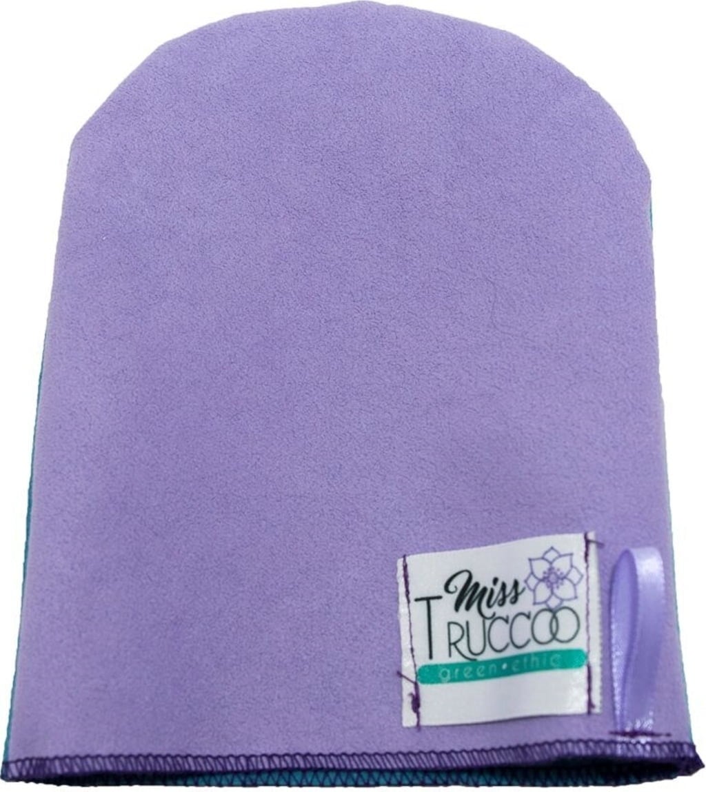 Waschhandschuh Uni aus Mikrofaser, Lila