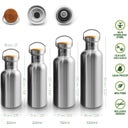 Bambaw Thermosflasche aus Edelstahl 1000 ml - Yellow Beam