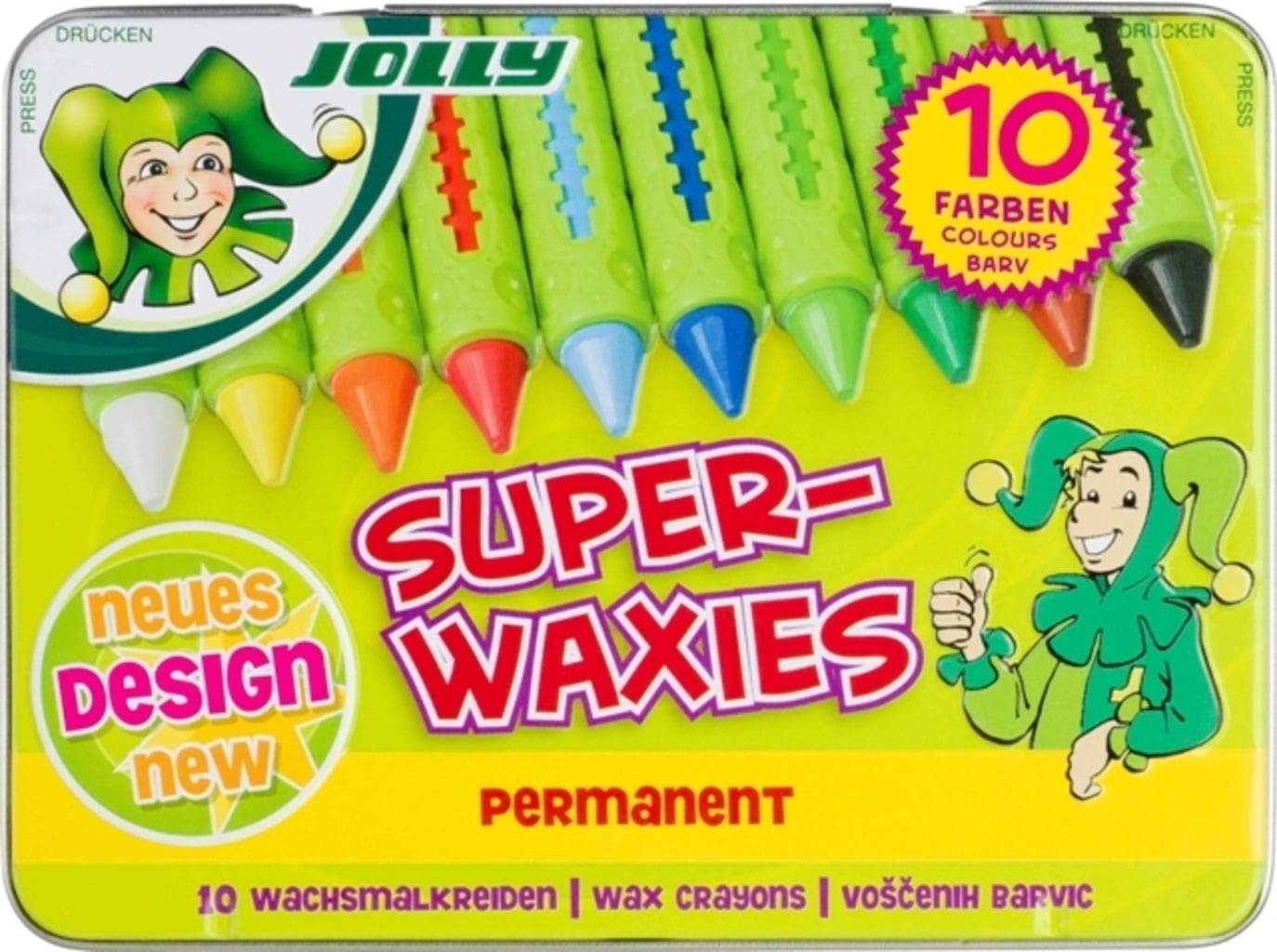 Superwaxies Classic Wachsmalkreiden, 10 Stk