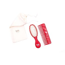 TEK Set Taschenbürste & Kamm - Rot