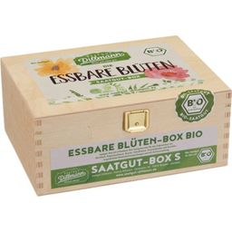 Essbare Blüten Saatgut-Box S Bio - Holzbox