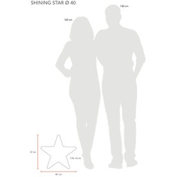 8 seasons design Dekoleuchte Shining Star, 40 cm LED - Weiß