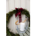 sagaform Nature Windlicht Glas mit Holzgriff - 1 Stk