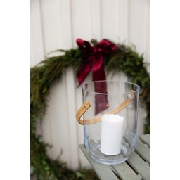 sagaform Nature Windlicht Glas mit Holzgriff - 1 Stk