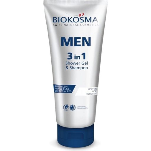BIOKOSMA MEN - 3 in 1 Shower Gel & Shampoo - 200 ml