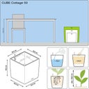 Lechuza Pflanzgefäß CUBE Cottage 50