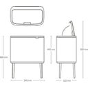 Bo Touch Bin 3 x 11 Liter mit 3 Kunststoffeinsätzen - Soft Beige