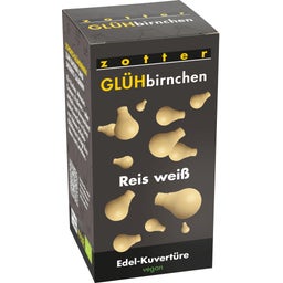 Zotter Schokolade Bio Glühbirnchen Reis weiß - 130 g