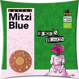 Zotter Schokolade Bio Mitzi Blue Rock´n´ Roses - 70 g
