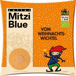 Zotter Schokolade Bio Mitzi Blue Vom Weihnachtswichtel - 100 g