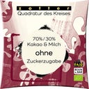 Bio Quadratur des Kreises 70%/30% Milchschoko ohne Zuckerzugabe, 70 g