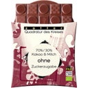 Bio Quadratur des Kreises 70%/30% Milchschoko ohne Zuckerzugabe - 70 g