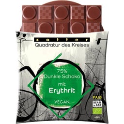 Bio Quadratur des Kreises 75% Dunkle Schoko mit Erythrit - 70 g