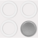 Ersatzset Dichtung/Filter, Für 2 Tassen Moka Express, Moka Induction
