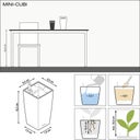 Lechuza Tischgefäß MINI CUBI Premium