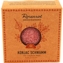Rosenrot Konjac Schwamm Rote Tonerde - 1 Stk