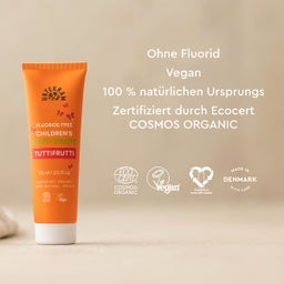 URTEKRAM Nordic Beauty Children's Tutti Frutti Toothpaste - 75 ml
