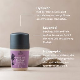 URTEKRAM Nordic Beauty Soothing Lavender Cream Deo Roll-on - 50 ml