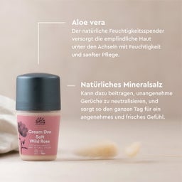 URTEKRAM Nordic Beauty Soft Wild Rose Deo Roll On - 50 ml