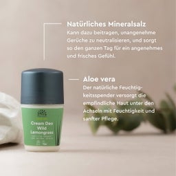 URTEKRAM Nordic Beauty Wild Lemongrass Deo Roll On - 50 ml
