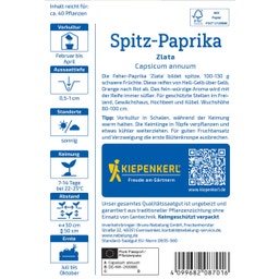 Kiepenkerl Spitz-Paprika Zlata - 1 Pkg