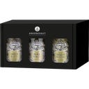 Box mit 3 Tee Korkengläsern - Kräuterliebe - 1 Set