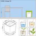 Lechuza Pflanzgefäß CUBE Cottage 50