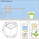 Lechuza Pflanzgefäß CUBE Cottage 40