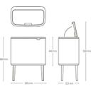 Bo Touch Bin 3 x 11 Liter mit 3 Kunststoffeinsätzen - Soft Beige