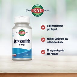 KAL Astaxanthin 5 mg - 60 veg. Kapseln