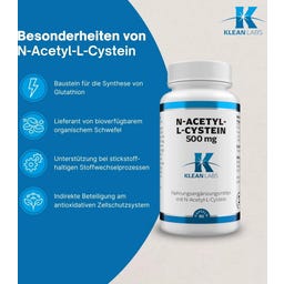 KLEAN LABS N-Acetyl-L-Cystein 500 mg - 90 veg. Kapseln