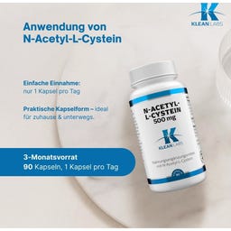 KLEAN LABS N-Acetyl-L-Cystein 500 mg - 90 veg. Kapseln