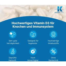 KLEAN LABS Vitamin D3 1000 IE - 100 Tabletten