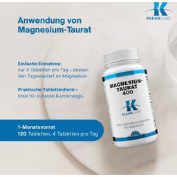 KLEAN LABS Magnesium-Taurat 400 - 120 Tabletten