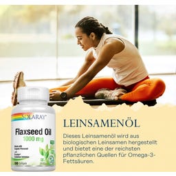 Solaray Leinsamenöl (Flaxseed Oil) - 100 softgele