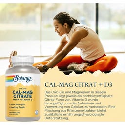 Solaray Cal-Mag Citrate - 180 Kapseln