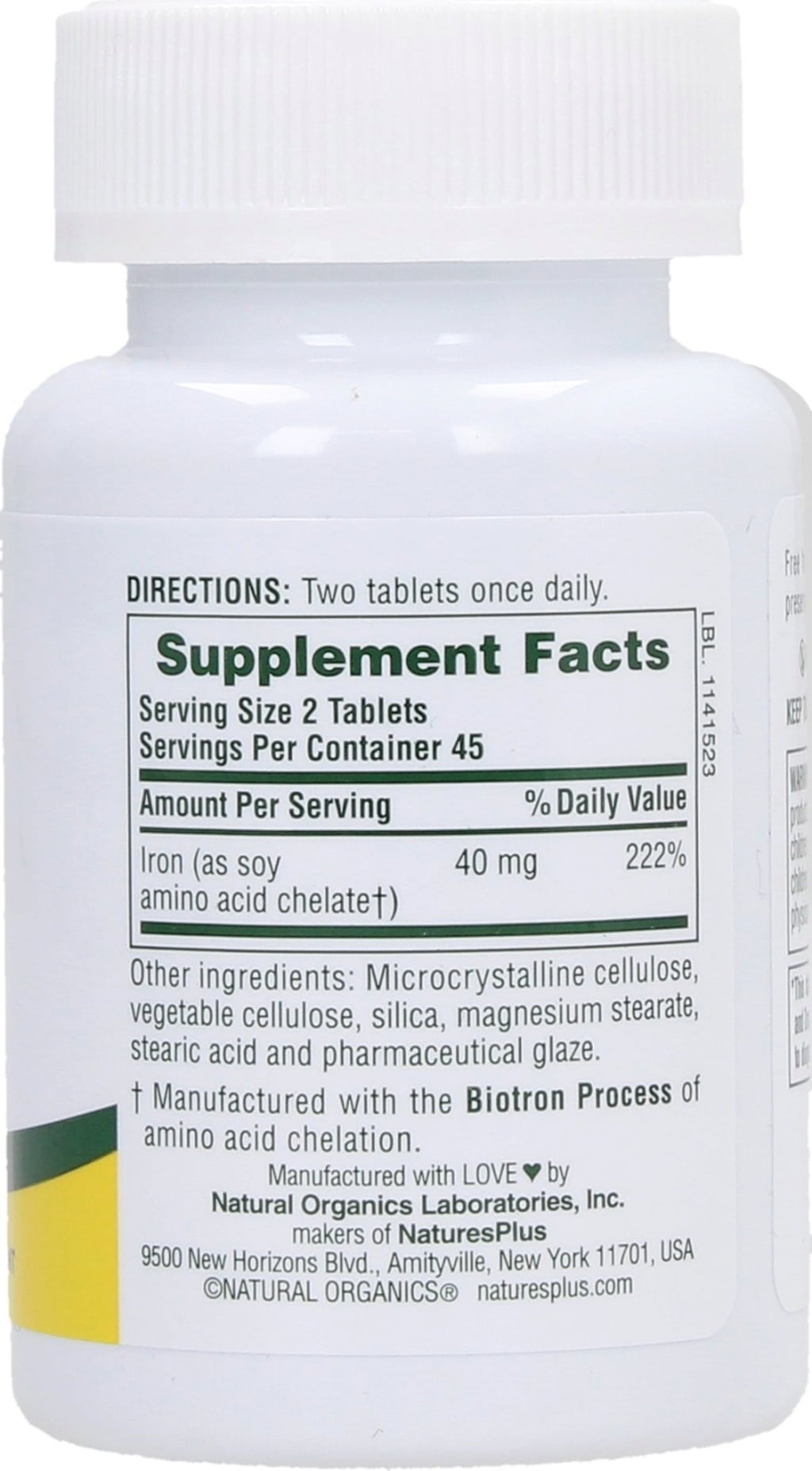 NaturesPlus® Iron - Eisen 40 mg - 90 Tabletten