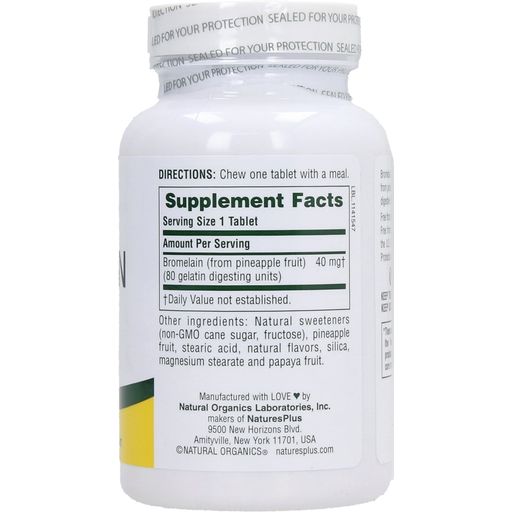 NaturesPlus® Chewable Bromelain 40 mg - 180 Kautabletten