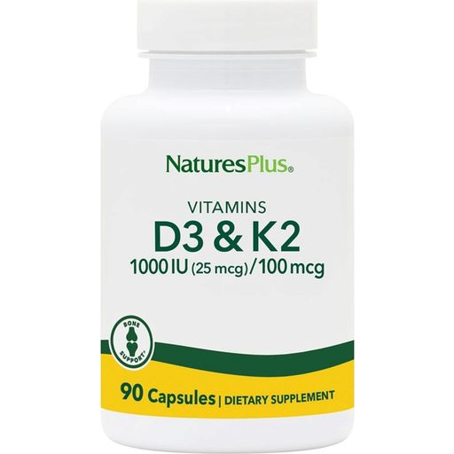Vitamin D3 1000 IE mit 100 mcg Vitamin K2 - 90 veg. Kapseln