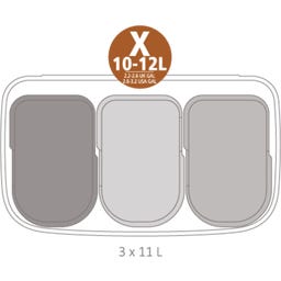 Bo Touch Bin 3 x 11 Liter mit 3 Kunststoffeinsätzen - Soft Beige