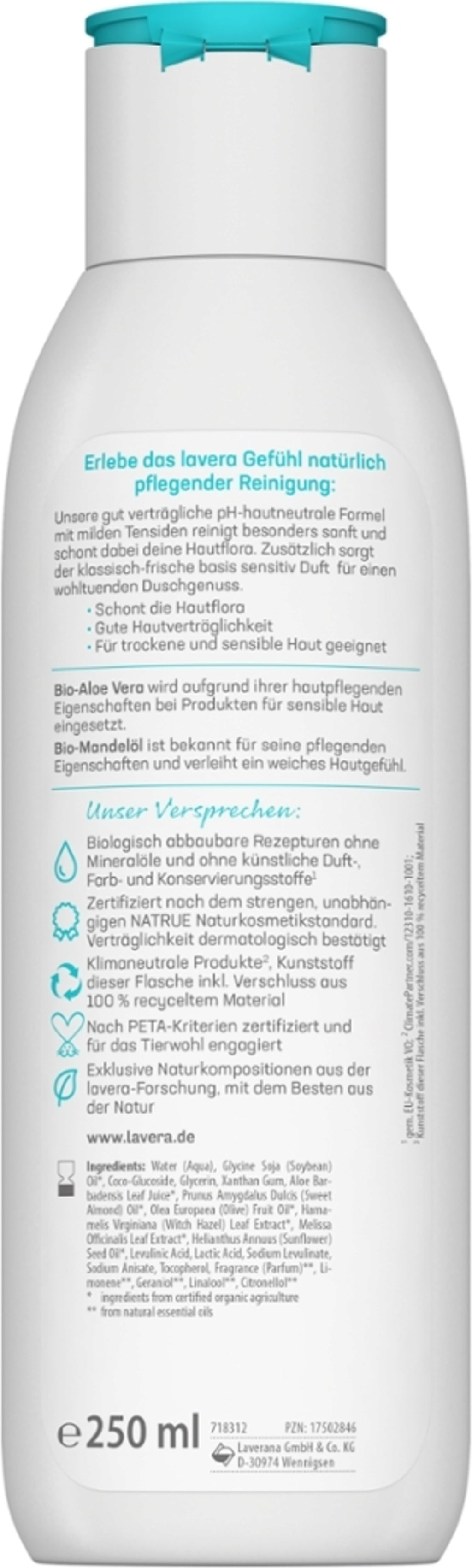 Lavera Basis Sensitiv Cremedusche - 250 ml