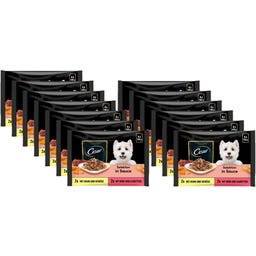 Selektion in Sauce Huhn&Gemüse, Rind&Karotten, 4x100g