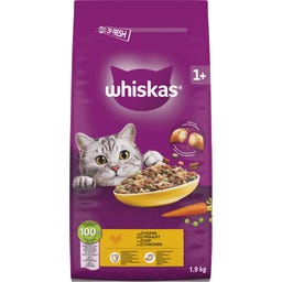 Whiskas Trocken mit Huhn 1+ - 1,90 kg
