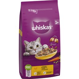 Whiskas Trocken mit Huhn 1+ - 1,90 kg