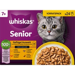 Whiskas Multipack 24x85g Geflügel Auswahl 7+ - 2.040 g