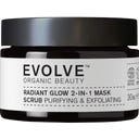Evolve Organic Beauty Radiant Glow Two-in-One Mask - 30 ml