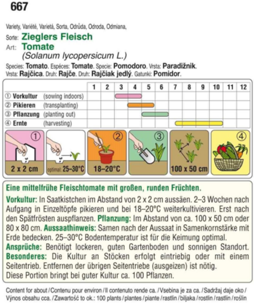 AUSTROSAAT Tomate Zieglers Fleisch - 1 Pkg