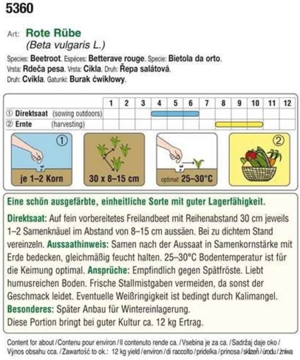 AUSTROSAAT Bio Rote Rübe Detroit 2 - 1 Pkg