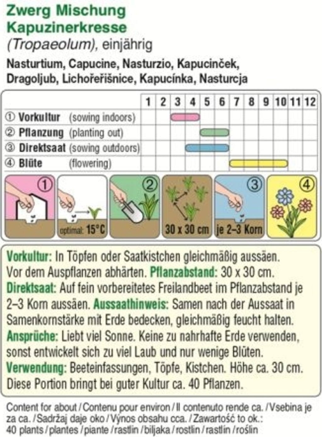 AUSTROSAAT Kapuzinerkresse 