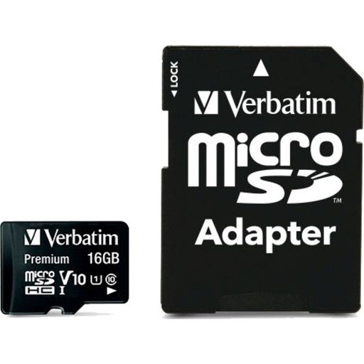 Verbatim microSD inkl. Adapter (Klasse 10) - 16 GB